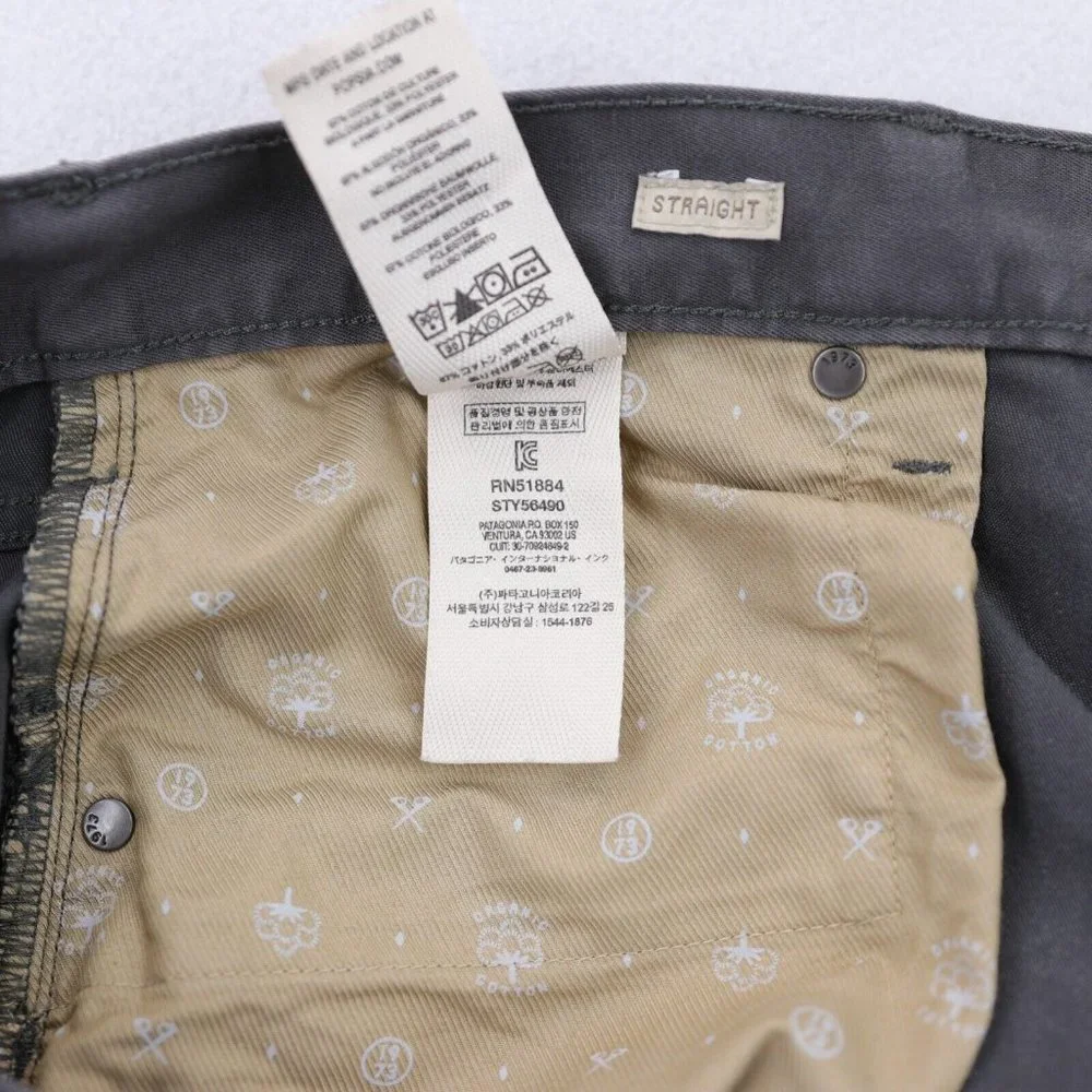 Patagonia Performance Twill Jeans Men's 35 X 30 Forge Gray Straight Iron Clad - Picture 8 of 9
